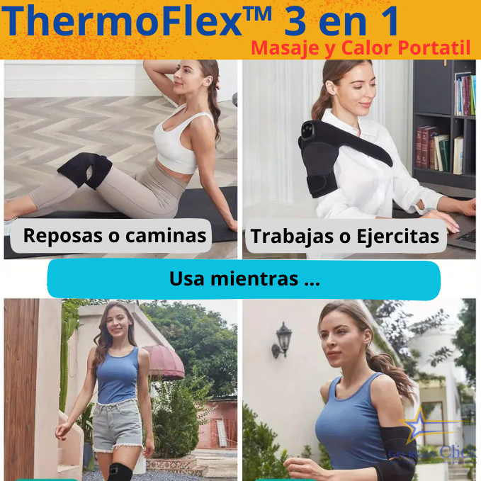 Si la molestia en los hombros, rodillas o codos no te deja tener un buen día ni dormir, esto es para ti: "Masaje y Calor Portátil"